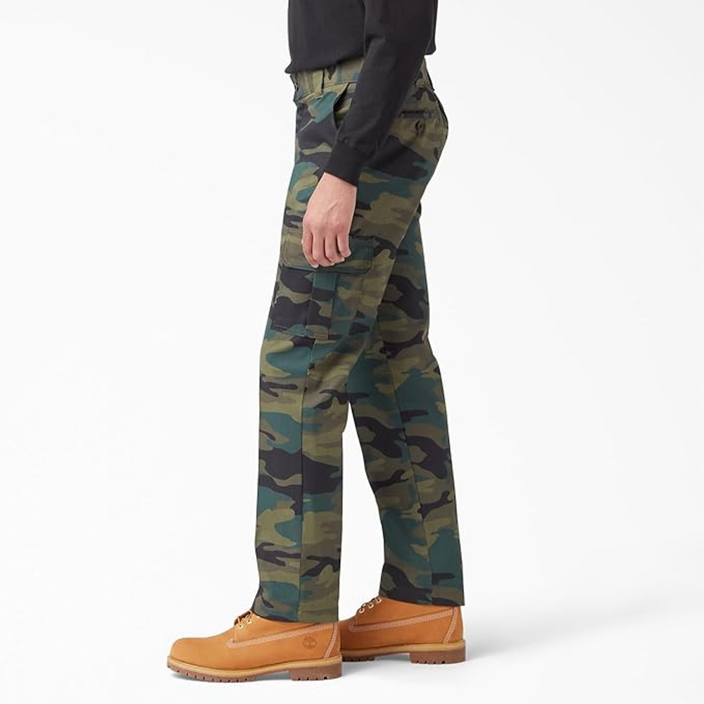 Dickies Men's Slim Fit Straight Leg Cargo Pants, Hunter Green Camo, 34W x 34L - Picture 2 of 12